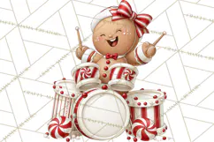 Christmas Gingerbread Clipart PNG, Cute Christmas Characters Product Image 4
