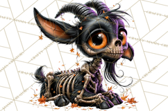 Animal Skeleton Halloween PNG Clipart Set Product Image 4