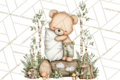 Pacific Northwest Teddy Bear Woodland Clipart Product Image 3