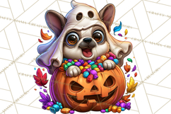Cute Ghost Dogs And Cats Halloween PNG Clipart Product Image 4