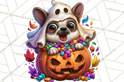 Cute Ghost Dogs And Cats Halloween PNG Clipart Product Image 4