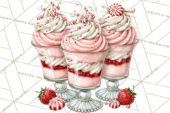 Peppermint Christmas Bakery Clipart PNG, Candy Cane Sweets Product Image 5