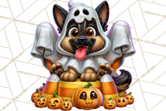 Cute Ghost Dogs And Cats Halloween PNG Clipart Product Image 5