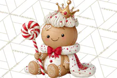 Christmas Gingerbread Clipart PNG, Cute Christmas Characters Product Image 5