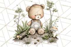 Pacific Northwest Teddy Bear Woodland Clipart Product Image 4
