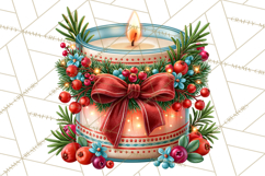 Christmas Cocktail Bar Clipart PNG Elements Product Image 5