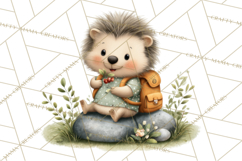 Cute Hiking Woodland Animals Adventure Clipart PNG Product Image 4