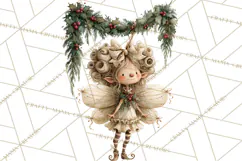 Christmas Fairy Clipart PNG, Whimsical Christmas Fairies Product Image 5