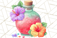 Rainbow Hair Stylist Clipart, Colorful Salon Tools PNG Product Image 5