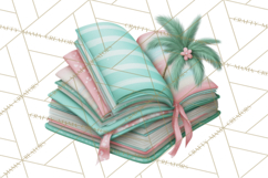 Beach Reading Clipart Coastal Book PNG Graphics Product Image 5