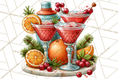 Christmas Cocktail Bar Clipart PNG Elements Product Image 2