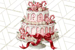 Peppermint Christmas Bakery Clipart PNG, Candy Cane Sweets Product Image 4