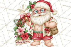 Christmas Characters PNG, Tropical Christmas Clipart Product Image 4