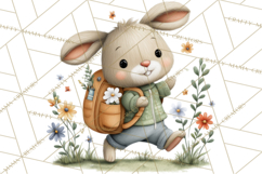 Cute Hiking Woodland Animals Adventure Clipart PNG Product Image 3