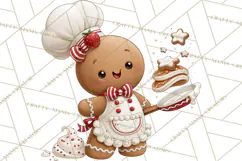 Christmas Gingerbread Clipart PNG, Cute Christmas Characters Product Image 4