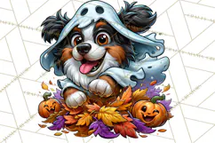 Cute Ghost Dogs And Cats Halloween PNG Clipart Product Image 4