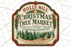 Vintage Christmas Signs PG, Rustic Farmhouse Holiday Sign Product Image 3