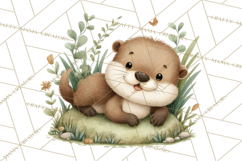 Cute Hiking Woodland Animals Adventure Clipart PNG Product Image 2