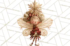 Christmas Fairy Clipart PNG, Whimsical Christmas Fairies Product Image 3