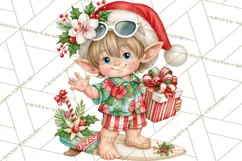 Christmas Characters PNG, Tropical Christmas Clipart Product Image 3