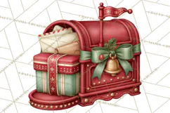 Christmas Mailroom Clipart, North Pole Santa Mail PNG Product Image 3