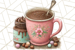Coffee and Chocolate Clipart PNG Cafe Drinks Dessert Art Product Image 2