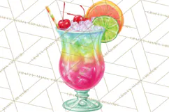 Summer Pool Party Clipart PNG, Rainbow Summer Png Designs Product Image 3