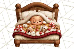 Christmas Bedtime Clipart PNG Product Image 4