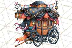 Gothic Halloween Carnival Clipart Haunted Circus PNG Product Image 4