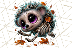 Animal Skeleton Halloween PNG Clipart Set Product Image 4