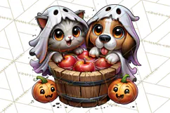 Cute Ghost Dogs And Cats Halloween PNG Clipart Product Image 4