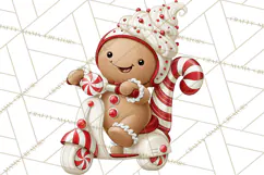Christmas Gingerbread Clipart PNG, Cute Christmas Characters Product Image 4