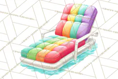 Summer Pool Party Clipart PNG, Rainbow Summer Png Designs Product Image 4