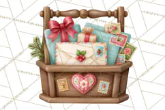 Christmas Mailroom Clipart, North Pole Santa Mail PNG Product Image 5