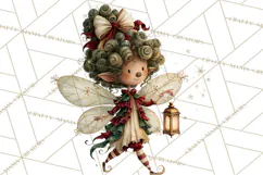 Christmas Fairy Clipart PNG, Whimsical Christmas Fairies Product Image 5