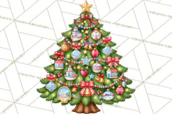 Christmas Tree World Travel Clipart PNG Product Image 5