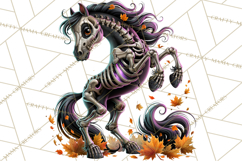 Animal Skeleton Halloween PNG Clipart Set Product Image 5