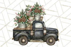 Vintage Truck Christmas PNG Product Image 5