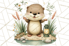 Cute Hiking Woodland Animals Adventure Clipart PNG Product Image 5