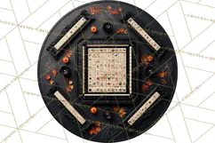 Halloween Mahjong Clipart, Spooky Mahjong Tiles PNG, Gothic Product Image 2
