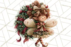 Christmas Fairy Clipart PNG, Whimsical Christmas Fairies Product Image 2