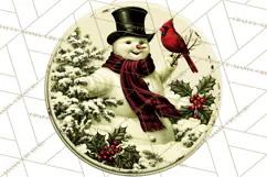 Vintage Christmas Round Signs Clipart, Rustic Metal Product Image 2