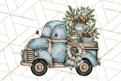 Vintage Truck Christmas PNG Product Image 2