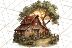 Rustic Homestead Living Clipart | Farm Cabin Png Designs Product Image 5