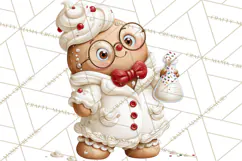 Christmas Gingerbread Clipart PNG, Cute Christmas Characters Product Image 2