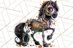 Animal Skeleton Halloween PNG Clipart Set Product Image 2