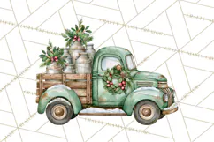 Vintage Truck Christmas PNG Product Image 3
