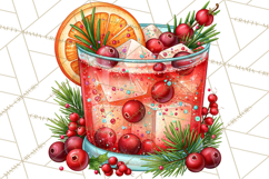 Christmas Cocktail Bar Clipart PNG Elements Product Image 3