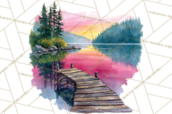 Watercolor Inspirational Landscapes, Sublimation Designs Product Image 2