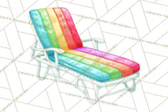 Summer Pool Party Clipart PNG, Rainbow Summer Png Designs Product Image 2
